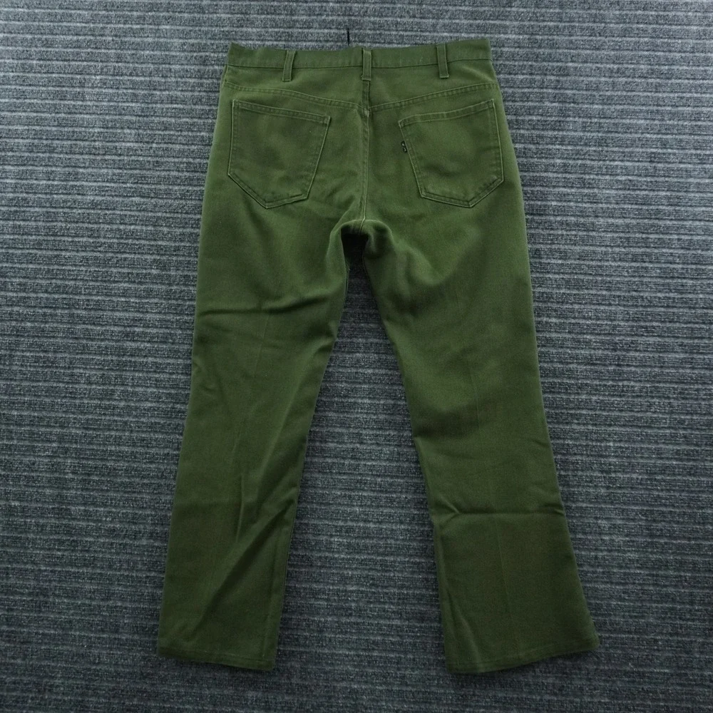 Levi's Sta-Prest Pants Mens 34x28 Green Vintage 60s Talon 42 Big E Black Tab